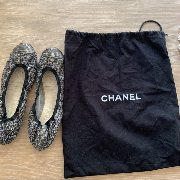 Chanel tweed ballerina flats 37 - Picture 9 of 10